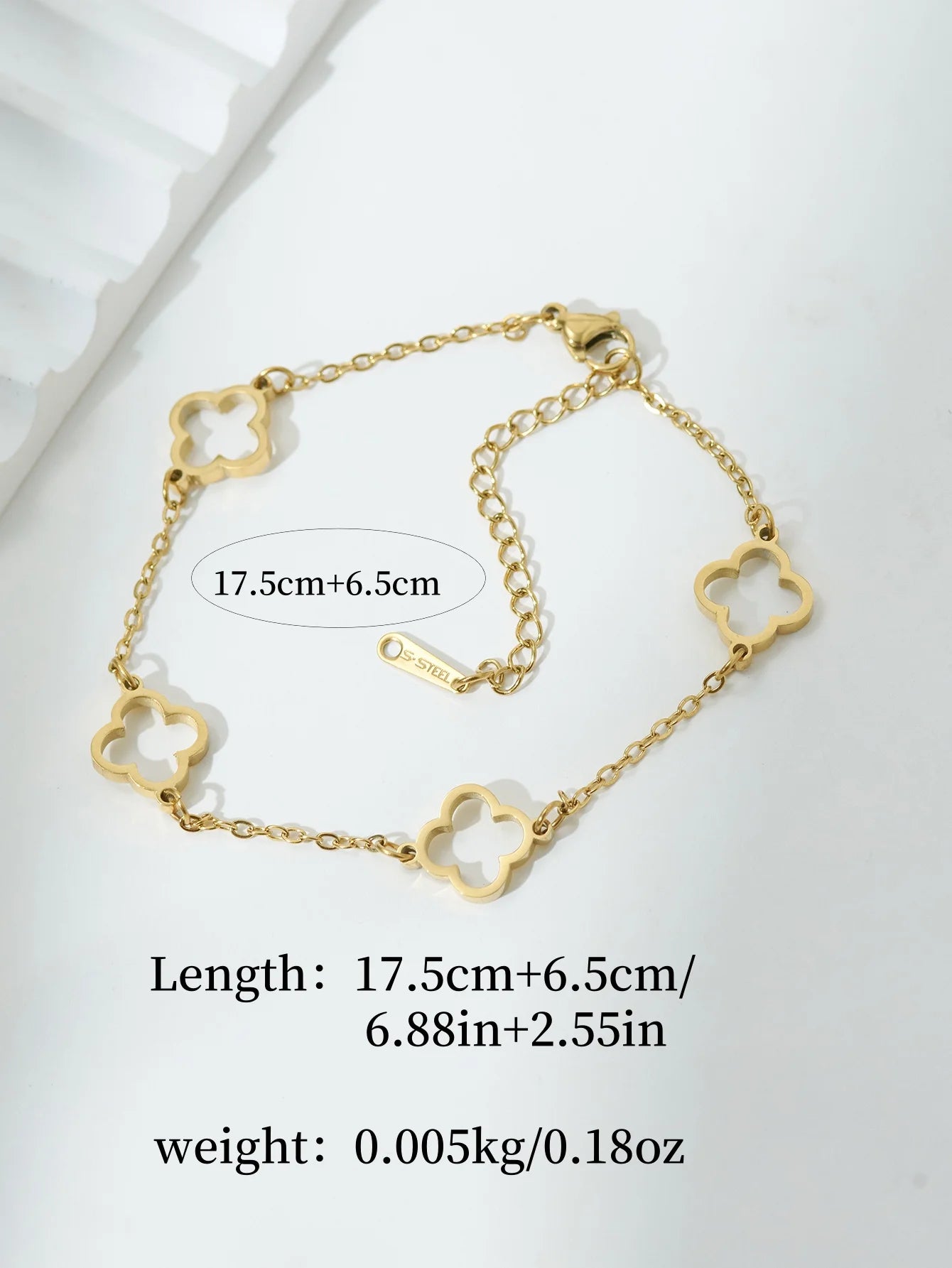 1Pc Lucky Luxury Fashion Flower Decor Bracelet for Women for Daily Decoration Gifts for Friends Mom Gifts Party Favors Jewelry