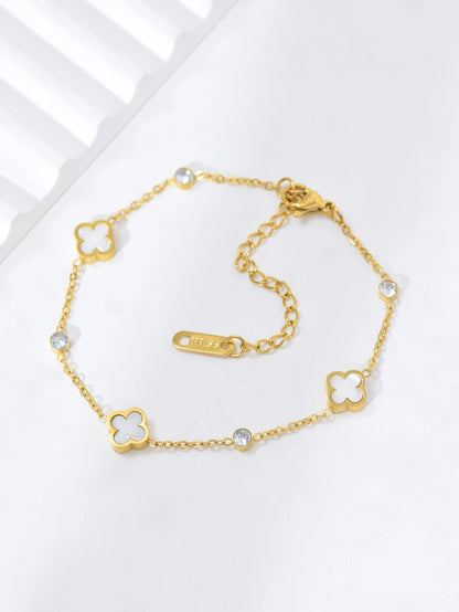 1Pc Lucky Luxury Fashion Flower Decor Bracelet for Women for Daily Decoration Gifts for Friends Mom Gifts Party Favors Jewelry