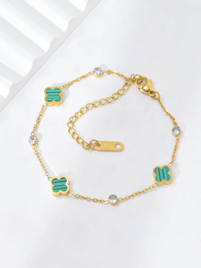 1Pc Lucky Luxury Fashion Flower Decor Bracelet for Women for Daily Decoration Gifts for Friends Mom Gifts Party Favors Jewelry