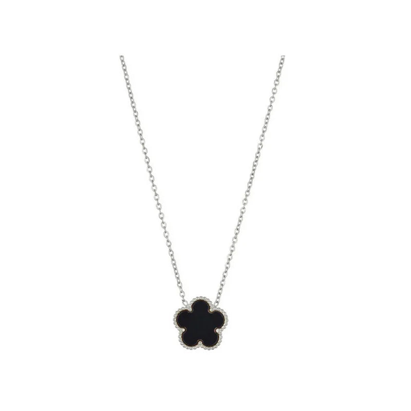 Clover Bracelet for Women Girls 14K Gold Silver Plated Stainless Steel Five Leaf Flower Dainty Lucky Link Bracelets Jewelry