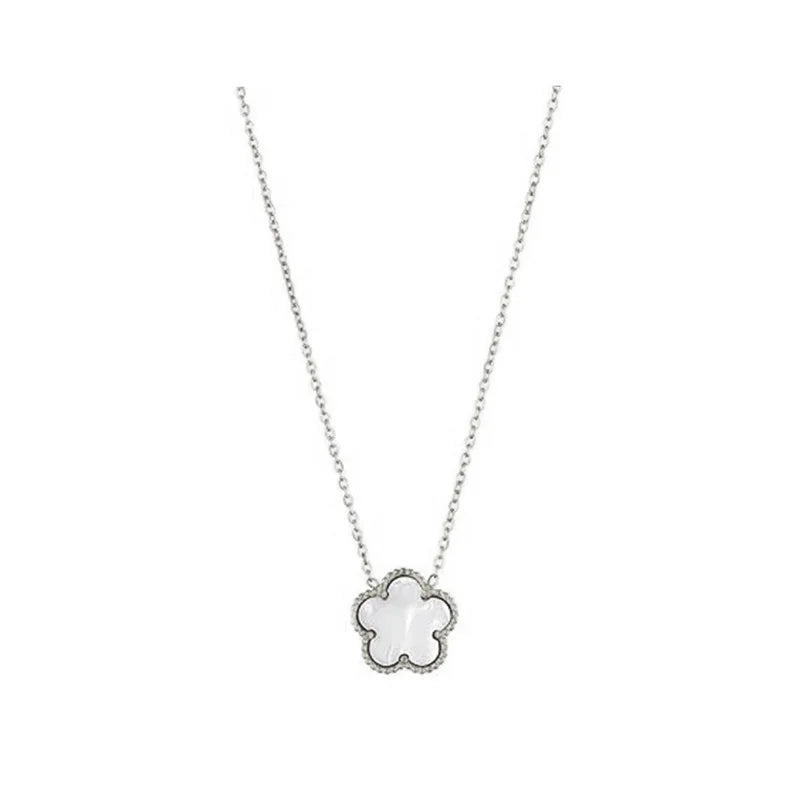 Clover Bracelet for Women Girls 14K Gold Silver Plated Stainless Steel Five Leaf Flower Dainty Lucky Link Bracelets Jewelry