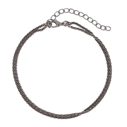 Sterling Silver Ankle Bracelets for Women Dainty Adjustable Layered Anklet Set Stackable Cuban Link Anklets Beach Jewelry