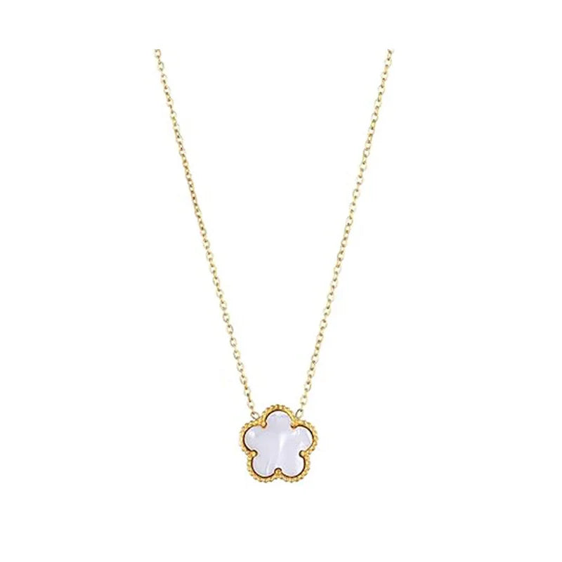 Clover Bracelet for Women Girls 14K Gold Silver Plated Stainless Steel Five Leaf Flower Dainty Lucky Link Bracelets Jewelry