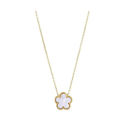 Clover Bracelet for Women Girls 14K Gold Silver Plated Stainless Steel Five Leaf Flower Dainty Lucky Link Bracelets Jewelry
